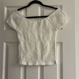 White Off-Shoulder Women's Top